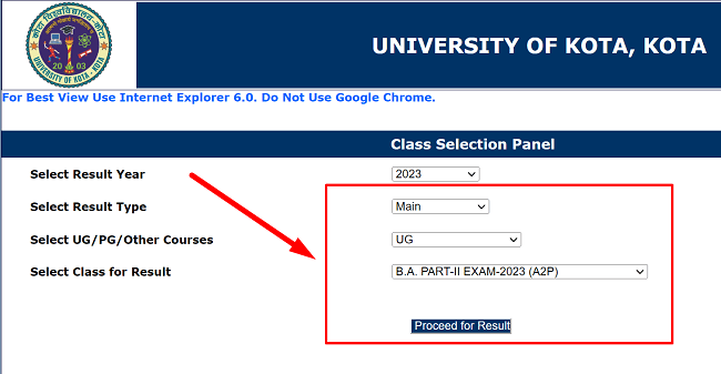 Kota University BA 2nd Year Result 2023 रजलट जर Link UOK BA 2nd