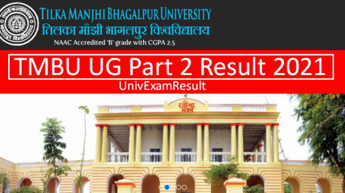 Tmbu Part 2 Result 2021 Ba Bsc Bcom 2nd Year Result Tmbuniv Ac In Univexamresult