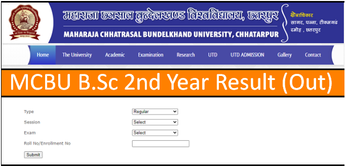 MCBU B.Sc 2nd Year Result 2024 रिजल्ट जारी (Link), Check MCBU Results ...