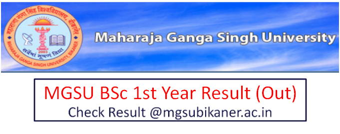 MGSU BSc 1st Year Result 2024 घोषित यहाँ Univindia.net (Link), Check ...