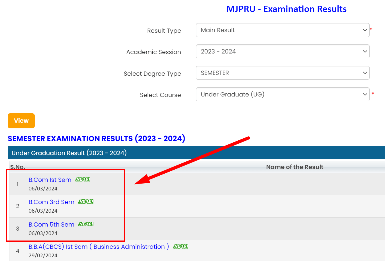 MJPRU BCom 1st 3rd 5th Sem Result 2024 रिजल्ट लिंक, Check करें MJPRU ...